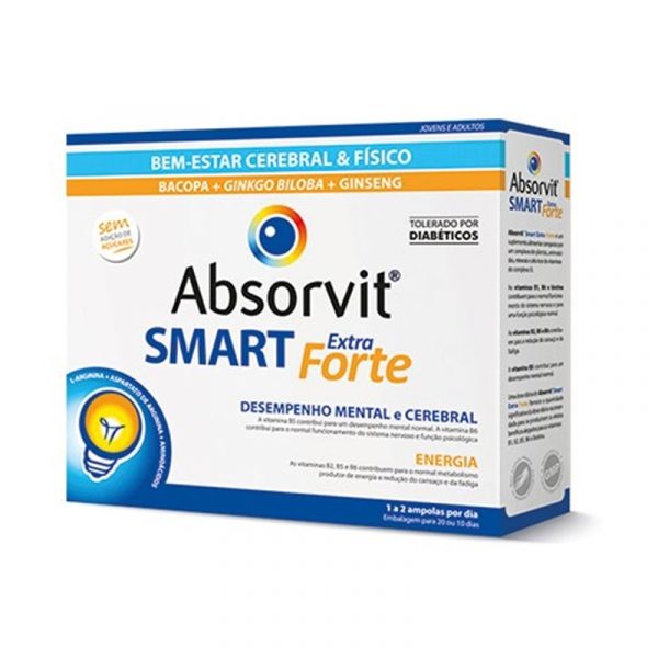 Absorvit Smart Extra Forte - Tónico Cerebral e Físico