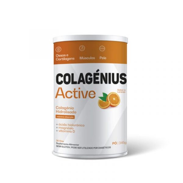 Colagenius Active LARANJA - Mágnésio Ácido Hialurónico Vit C e D 345g