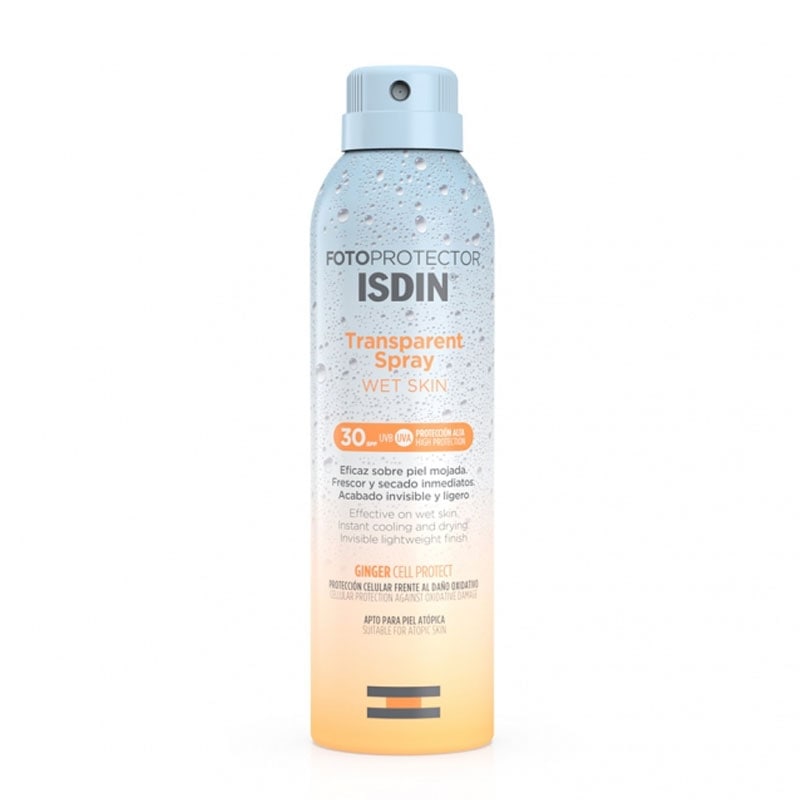 Isdin Fotoprotetor FPS 30+ Wet Skin Spray Transparente 250mL