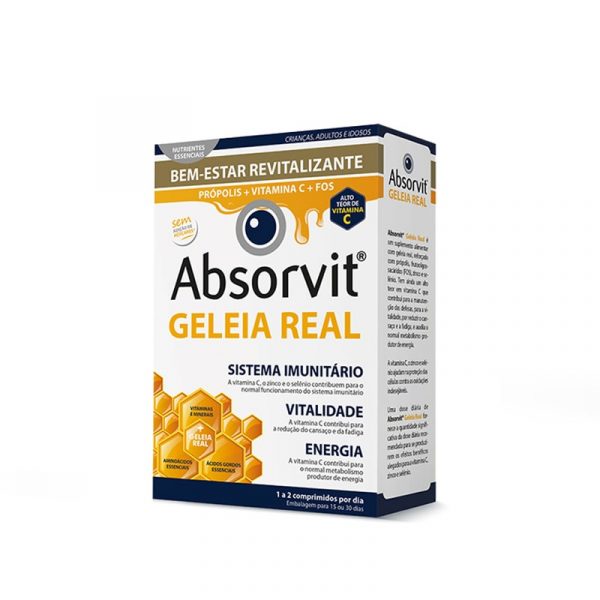 Absorvit Geleia Real - Bem-Estar Revitalizante 30 Comprimidos