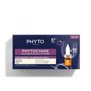 Phyto PHYTOCYANE QUEDA DE CABELO PROGRESSIVA MULHER 12 ampolas x5ml